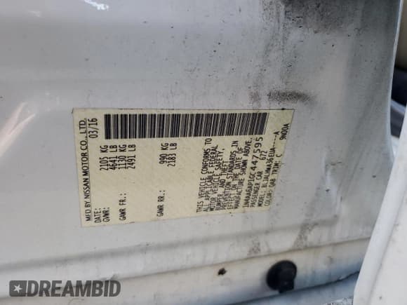 ✅ 2016 Nissan Maxima Platinum • VIN: 1N4AA6AP1GC447595 • Lot: 81277565. Wystawiony na Copart z przebiegiem 145 148 mil. Bezpłatny archiwum sprzedaży aukcyjnych z USA i szczegółowy raport historii pojazdu na DreamBid. Zdjęcie 12.