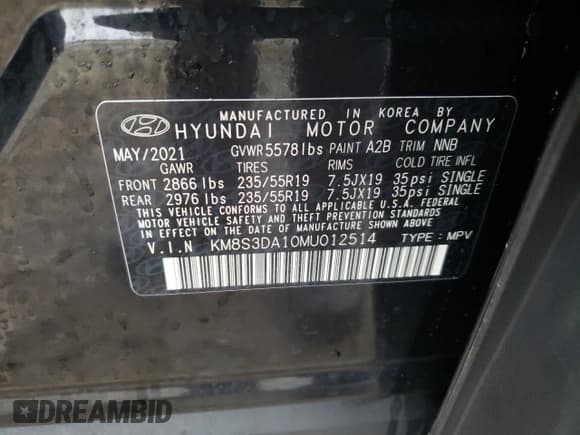 ✅ 2021 Hyundai Santa Fe SEL Premium • VIN: KM8S3DA10MU012514 • Lot: 70187572. Wystawiony na Copart z przebiegiem Nie podano. Bezpłatny archiwum sprzedaży aukcyjnych z USA i szczegółowy raport historii pojazdu na DreamBid. Zdjęcie 15.