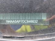 ✅ 2013 Nissan Maxima S • VIN: 1N4AA5AP7DC846632 • Lot: 43250854. Listed on IAAI with 195,400 mi. Free auction sales archive from the USA and detailed vehicle history report at DreamBid. Image 13.