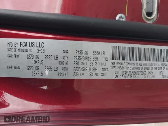 ✅ 2019 Jeep Cherokee Overland • VIN: 1C4PJMJN2KD173866 • Лот: 42223819. Опубликован ранее на IAAI с пробегом 72 897 миль. Бесплатный доступ к архиву аукционных продаж из США и подробный отчёт об истории автомобиля на DreamBid. Изображение 9.