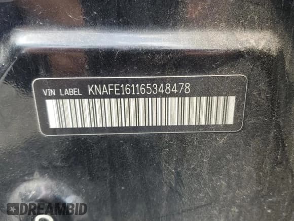 ✅ 2006 Kia Spectra • VIN: KNAFE161165348478 • Lot: 63080295. Listed on Copart with 227,930 mi. Free auction sales archive from the USA and detailed vehicle history report at DreamBid. Image 12.