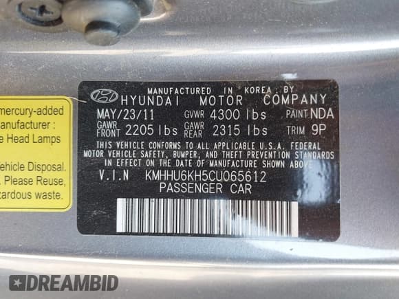 ✅ 2012 Hyundai Genesis Coupe Grand Touring • VIN: KMHHU6KH5CU065612 • Lot: 42021893. Wystawiony na IAAI z przebiegiem Nie podano. Bezpłatny archiwum sprzedaży aukcyjnych z USA i szczegółowy raport historii pojazdu na DreamBid. Zdjęcie 9.