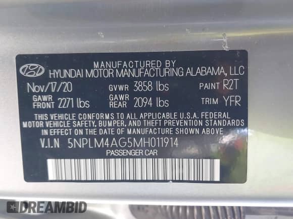 2021 Hyundai Elantra SEL с VIN 5NPLM4AG5MH011914, выставлен на аукционе IAAI как лот 42865748 с пробегом 86 638 миль миль и . История ставок и продаж доступна на DreamBid. Изображение 9.