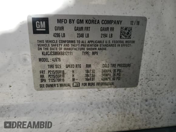 ✅ 2019 Buick Encore Essence • VIN: KL4CJCSM6KB812111 • Lot: 82626145. Listed on Copart with 83,730 mi. Free auction sales archive from the USA and detailed vehicle history report at DreamBid. Image 13.