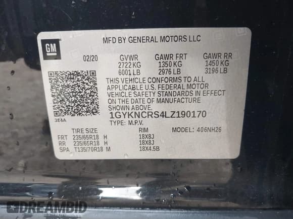 ✅ 2020 Cadillac XT5 Premium Luxury FWD • VIN: 1GYKNCRS4LZ190170 • Лот: 42489218. Опубликован ранее на IAAI с пробегом 92 655 миль. Бесплатный доступ к архиву аукционных продаж из США и подробный отчёт об истории автомобиля на DreamBid. Изображение 9.