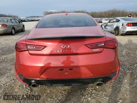 ✅ 2017 Infiniti Q60 Red Sport 400 • VIN: JN1FV7EK9HM610291 • Lot: 45558145. Listed on Copart with 56,940 mi. Free auction sales archive from the USA and detailed vehicle history report at DreamBid. Image 6.