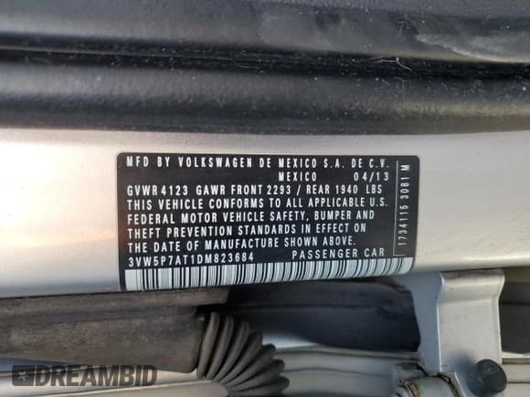 ✅ 2013 Volkswagen Beetle 2.5L • VIN: 3VW5P7AT1DM823684 • Лот: 80850335. Опубликован ранее на Copart с пробегом 150 161 миль. Бесплатный доступ к архиву аукционных продаж из США и подробный отчёт об истории автомобиля на DreamBid. Изображение 12.