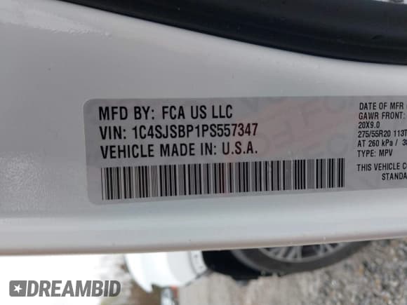 ✅ 2023 Jeep Wagoneer Series II • VIN: 1C4SJSBP1PS557347 • Lot: 41615576. Listed on IAAI with 48,270 mi. Free auction sales archive from the USA and detailed vehicle history report at DreamBid. Image 9.