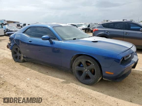 2012 Dodge Challenger SXT Plus with VIN 2C3CDYAGXCH285807, listed as a Copart auction lot 60166695 with 93,448 mi miles and Salvage title. Bid and sale history available at DreamBid. Image 4.
