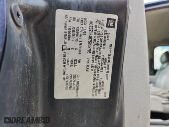 ✅ 2007 Saturn VUE V6 • VIN: 5GZCZ53457S858706 • Lot: 64613125. Wystawiony na Copart z przebiegiem 165 425 mil. Bezpłatny archiwum sprzedaży aukcyjnych z USA i szczegółowy raport historii pojazdu na DreamBid. Zdjęcie 13.