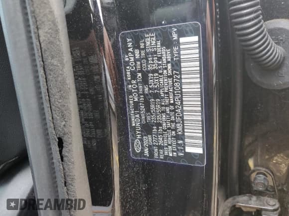 ✅ 2023 Hyundai Tucson Limited • VIN: KM8JFDA24PU108727 • Lot: 42023955. Wystawiony na Copart z przebiegiem 47 812 mil. Bezpłatny archiwum sprzedaży aukcyjnych z USA i szczegółowy raport historii pojazdu na DreamBid. Zdjęcie 13.