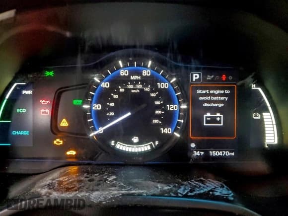 ✅ 2019 Hyundai Ioniq Blue • VIN: KMHC65LC4KU110555 • Lot: 95254685. Listed on Copart with 150,470 mi. Free auction sales archive from the USA and detailed vehicle history report at DreamBid. Image 9.