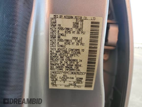 ✅ 2000 Nissan Frontier XE • VIN: 1N6ED27Y8YC382657 • Лот: 82690595. Опубликован ранее на Copart с пробегом 345 328 миль. Бесплатный доступ к архиву аукционных продаж из США и подробный отчёт об истории автомобиля на DreamBid. Изображение 12.