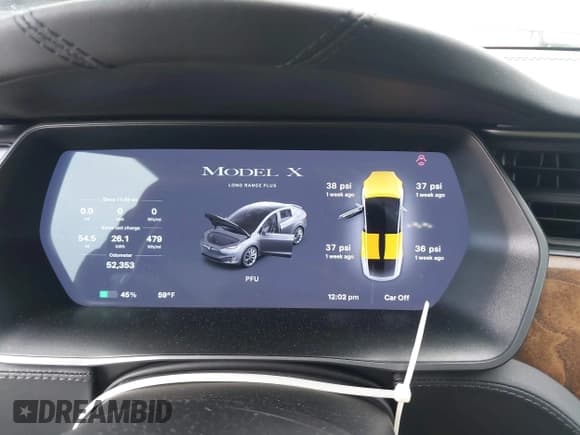 ✅ 2020 Tesla Model X Long Range • VIN: 5YJXCAE22LF270388 • Lot: 43600796. Wystawiony na IAAI z przebiegiem 52 353 mil. Bezpłatny archiwum sprzedaży aukcyjnych z USA i szczegółowy raport historii pojazdu na DreamBid. Zdjęcie 15.