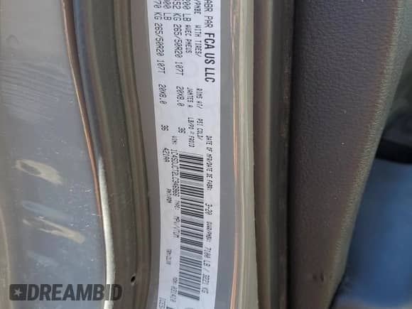 2020 Dodge Durango R/T with VIN 1C4SDJCT2LC346966, listed as a Copart auction lot 85900665 with 88,939 mi miles and Salvage title. Bid and sale history available at DreamBid. Image 13.