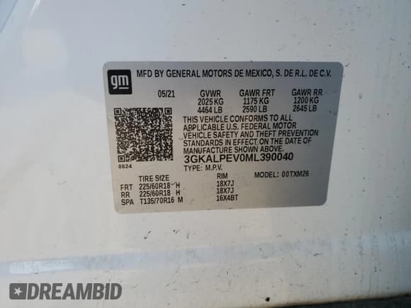 ✅ 2021 GMC Terrain SLT • VIN: 3GKALPEV0ML390040 • Lot: 69888555. Wystawiony na Copart z przebiegiem 90 094 mil. Bezpłatny archiwum sprzedaży aukcyjnych z USA i szczegółowy raport historii pojazdu na DreamBid. Zdjęcie 13.