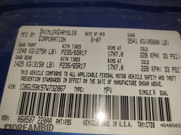 ✅ 2007 Dodge Nitro SLT • VIN: 1D8GU58K97W732867 • Lot: 43425274. Wystawiony na IAAI z przebiegiem 148 833 mil. Bezpłatny archiwum sprzedaży aukcyjnych z USA i szczegółowy raport historii pojazdu na DreamBid. Zdjęcie 9.