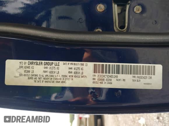 ✅ 2013 Dodge Charger RT • VIN: 2C3CDXCT6DH651249 • Lot: 43299477. Listed on IAAI with 178,174 mi. Free auction sales archive from the USA and detailed vehicle history report at DreamBid. Image 9.