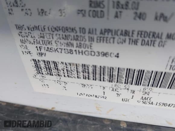 ✅ 2017 Ford Explorer • VIN: 1FM5K7B81HGD39604 • Lot: 42034589. Wystawiony na IAAI z przebiegiem 126 218 mil. Bezpłatny archiwum sprzedaży aukcyjnych z USA i szczegółowy raport historii pojazdu na DreamBid. Zdjęcie 9.