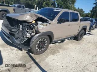 2023 Nissan Frontier SV with VIN 1N6ED1EJ5PN634139, listed as a Copart auction lot 71605745 with 23,777 mi miles and Non repairable. Bid and sale history available at DreamBid. Image 1.