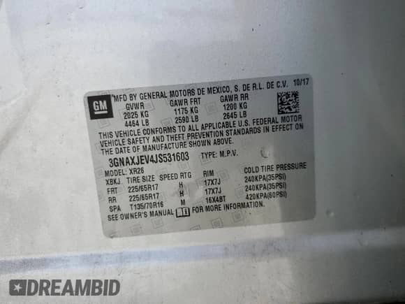 ✅ 2018 Chevrolet Equinox LT • VIN: 3GNAXJEV4JS531603 • Lot: 87427375. Wystawiony na Copart z przebiegiem 92 937 mil mil. Skorzystaj z bezpłatnego archiwum sprzedaży aukcyjnych z USA i zobacz szczegółowy raport historii pojazdu na DreamBid. Zdjęcie 12.