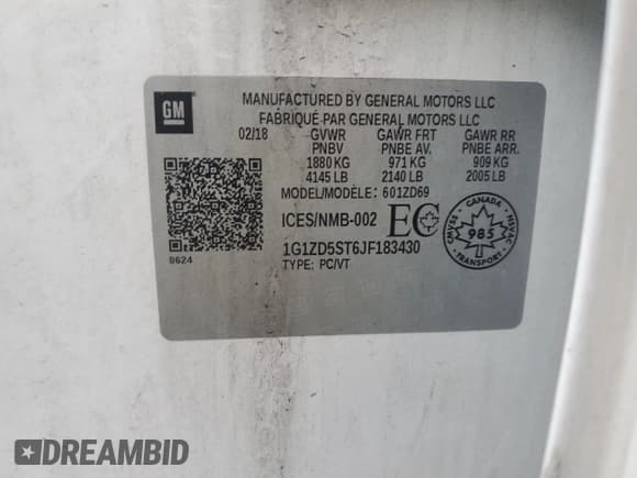 ✅ 2018 Chevrolet Malibu LT • VIN: 1G1ZD5ST6JF183430 • Лот: 86712755. Опубликован ранее на Copart с пробегом 200 442 миль. Бесплатный доступ к архиву аукционных продаж из США и подробный отчёт об истории автомобиля на DreamBid. Изображение 13.