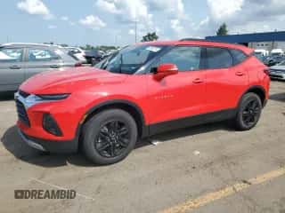 2022 Chevrolet Blazer LT with VIN 3GNKBCR44NS136052, listed as a Copart auction lot 66593714 with Not provided miles and Salvage title. Bid and sale history available at DreamBid. Image 1.
