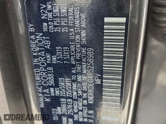 ✅ 2024 Kia Sorento SX Prestige • VIN: KNDRKDLG4R5258989 • Лот: 64631175. Опубликован ранее на Copart с пробегом 60 222 миль. Бесплатный доступ к архиву аукционных продаж из США и подробный отчёт об истории автомобиля на DreamBid. Изображение 13.