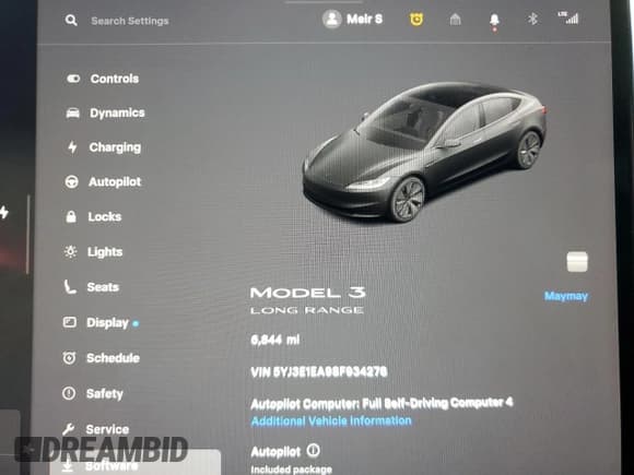 ✅ 2025 Tesla Model 3 Long Range • VIN: 5YJ3E1EA9SF934278 • Lot: 90316375. Listed on Copart with 6,844 mi. Free auction sales archive from the USA and detailed vehicle history report at DreamBid. Image 9.