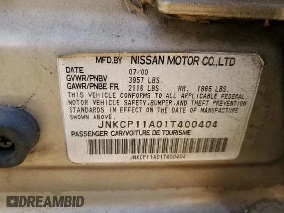 ✅ 2001 Infiniti G20 Luxury • VIN: JNKCP11A01T400404 • Лот: 69899274. Опубликован ранее на Copart с пробегом 243 332 миль. Бесплатный доступ к архиву аукционных продаж из США и подробный отчёт об истории автомобиля на DreamBid. Изображение 12.