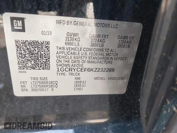 ✅ 2019 Chevrolet Silverado 1500 Custom Trail Boss • VIN: 1GCRYCEF6KZ232289 • Lot: 43759287. Wystawiony na IAAI z przebiegiem 153 492 mil. Bezpłatny archiwum sprzedaży aukcyjnych z USA i szczegółowy raport historii pojazdu na DreamBid. Zdjęcie 9.