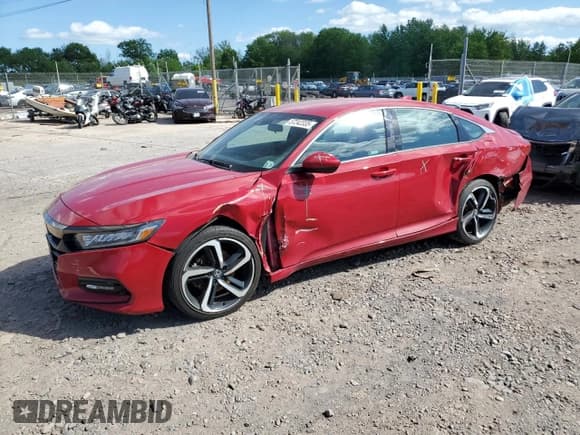 ✅ 2020 Honda Accord Sport • VIN: 1HGCV1F3XLA101603 • Lot: 57242335. Wystawiony na Copart z przebiegiem 59 847 mil. Bezpłatny archiwum sprzedaży aukcyjnych z USA i szczegółowy raport historii pojazdu na DreamBid. Zdjęcie 1.