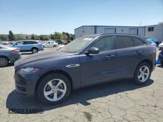 ✅ 2018 Jaguar F-Pace 35t Premium • VIN: SADCJ2EV4JA240453 • Lot: 65296435. Listed on Copart with 139,973 mi. Free auction sales archive from the USA and detailed vehicle history report at DreamBid. Image 1.