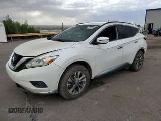 2016 Nissan Murano SV with VIN 5N1AZ2MH9GN160148, listed as a Copart auction lot 59911045 with 98,358 mi miles and Salvage title. Bid and sale history available at DreamBid. Image 1.