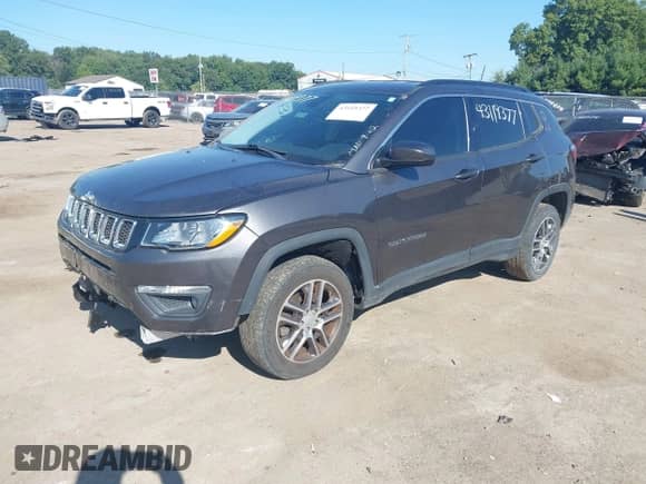 2020 Jeep Compass Latitude с VIN 3C4NJDBB6LT255915, выставлен на аукционе IAAI как лот 43119377 с пробегом 76 566 миль миль и . История ставок и продаж доступна на DreamBid. Изображение 2.