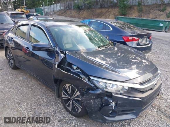 ✅ 2018 Honda Civic EX-L • VIN: JHMFC1F71JX025315 • Lot: 43005243. Listed on IAAI with 84,808 mi. Free auction sales archive from the USA and detailed vehicle history report at DreamBid. Image 1.