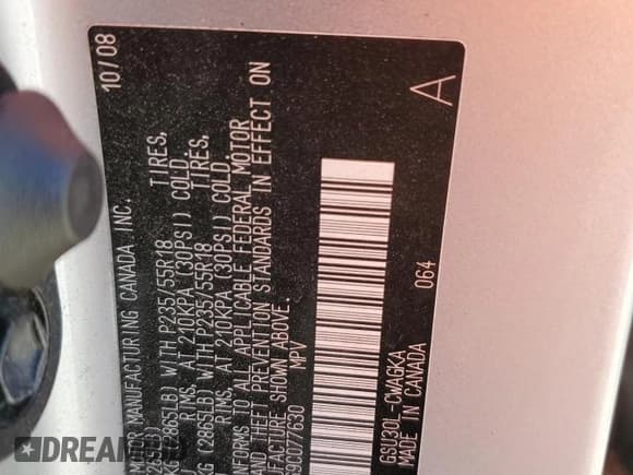 ✅ 2009 Lexus RX 350 • VIN: 2T2GK31U69C077630 • Лот: 87047995. Опубликован ранее на Copart с пробегом 153 256 миль. Бесплатный доступ к архиву аукционных продаж из США и подробный отчёт об истории автомобиля на DreamBid. Изображение 13.