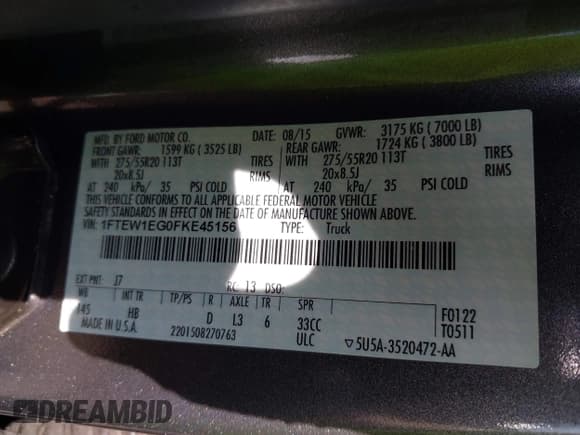 ✅ 2015 Ford F-150 XLT • VIN: 1FTEW1EG0FKE45156 • Lot: 43054531. Wystawiony na IAAI z przebiegiem 244 365 mil. Bezpłatny archiwum sprzedaży aukcyjnych z USA i szczegółowy raport historii pojazdu na DreamBid. Zdjęcie 9.
