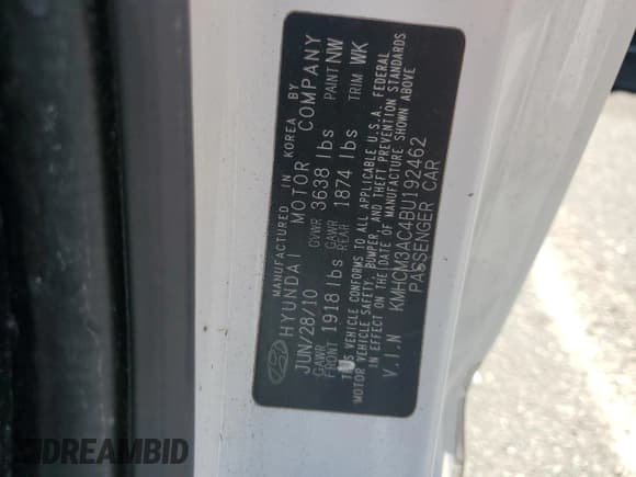 ✅ 2011 Hyundai Accent GS • VIN: KMHCM3AC4BU192462 • Лот: 58100395. Опубликован ранее на Copart с пробегом 132 523 миль. Бесплатный доступ к архиву аукционных продаж из США и подробный отчёт об истории автомобиля на DreamBid. Изображение 12.