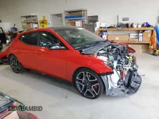2021 Hyundai Veloster с VIN KMHT36AH5MU008813, выставлен на аукционе Copart как лот 59127424 с пробегом 36 909 миль миль и Списание • Salvage title. История ставок и продаж доступна на DreamBid. Изображение 4.