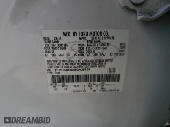 ✅ 2011 Ford Explorer Limited • VIN: 1FMHK8F80BGA35636 • Лот: 58431405. Опубликован ранее на Copart с пробегом 163 933 миль. Бесплатный доступ к архиву аукционных продаж из США и подробный отчёт об истории автомобиля на DreamBid. Изображение 14.