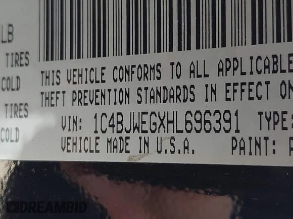 ✅ 2017 Jeep Wrangler Unlimited Sahara • VIN: 1C4BJWEGXHL696391 • Lot: 42444534. Wystawiony na IAAI z przebiegiem 85 882 mil. Bezpłatny archiwum sprzedaży aukcyjnych z USA i szczegółowy raport historii pojazdu na DreamBid. Zdjęcie 9.