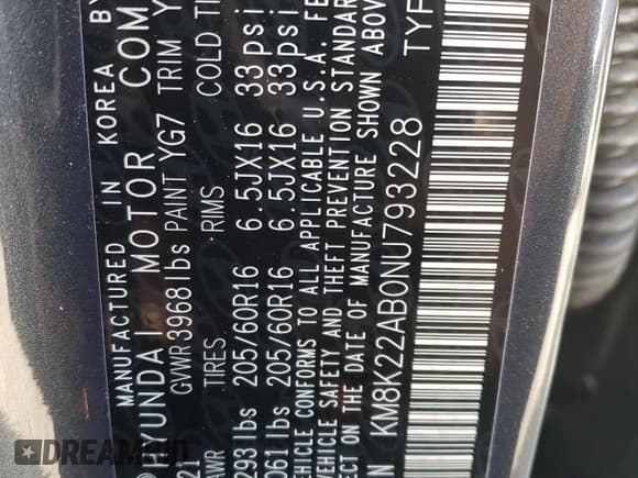 ✅ 2022 Hyundai Kona SE • VIN: KM8K22AB0NU793228 • Лот: 74660333. Опубликован ранее на Copart с пробегом 23 845 миль. Бесплатный доступ к архиву аукционных продаж из США и подробный отчёт об истории автомобиля на DreamBid. Изображение 13.