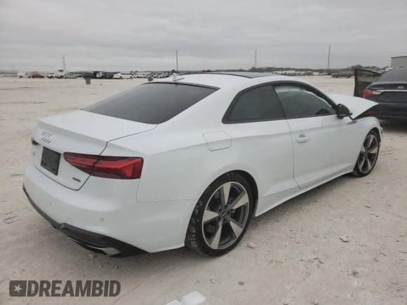 ✅ 2020 Audi A5 Premium Plus • VIN: WAUTNAF52LA001539 • Lot: 42643063. Listed on Copart with Not provided. Free auction sales archive from the USA and detailed vehicle history report at DreamBid. Image 3.