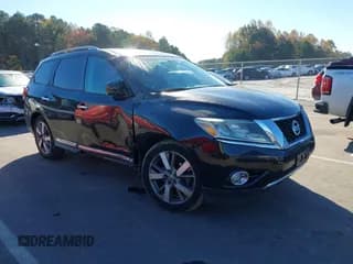 ✅ 2015 Nissan Pathfinder Platinum • VIN: 5N1AR2MM6FC659335 • Lot: 43595159. Listed on IAAI with 133,529 mi. Free auction sales archive from the USA and detailed vehicle history report at DreamBid. Image 1.