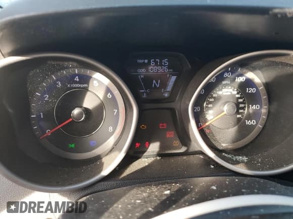 ✅ 2013 Hyundai Elantra Limited • VIN: KMHDH4AE1DU697314 • Lot: 89499465. Listed on Copart with 108,926 mi. Free auction sales archive from the USA and detailed vehicle history report at DreamBid. Image 9.