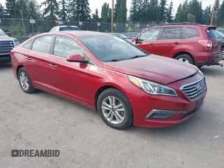 2015 Hyundai Sonata SE z VIN 5NPE24AF5FH038622, wystawiony jako IAAI lot #43166994 z przebiegiem 106 119 mil mil oraz . Historia ofert i sprzedaży dostępna na DreamBid. Obrazek 1.