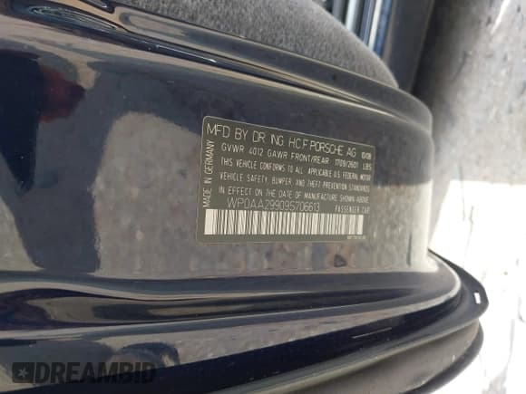 ✅ 2009 Porsche 911 Carrera • VIN: WP0AA29909S706613 • Лот: 42353082. Опубликован ранее на IAAI с пробегом 96 207 миль. Бесплатный доступ к архиву аукционных продаж из США и подробный отчёт об истории автомобиля на DreamBid. Изображение 9.