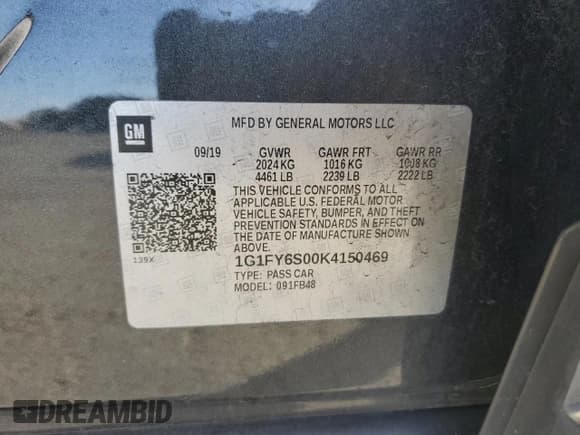 ✅ 2019 Chevrolet Bolt EV LT • VIN: 1G1FY6S00K4150469 • Lot: 77915314. Wystawiony na Copart z przebiegiem 51 127 mil. Bezpłatny archiwum sprzedaży aukcyjnych z USA i szczegółowy raport historii pojazdu na DreamBid. Zdjęcie 12.