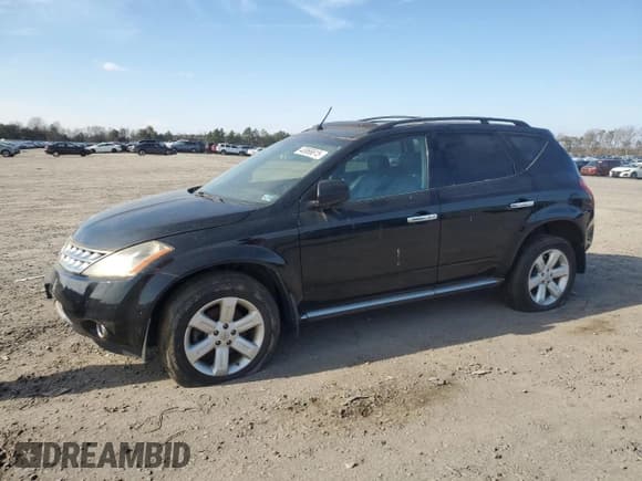 ✅ 2007 Nissan Murano SL • VIN: JN8AZ08W27W658837 • Lot: 43866615. Listed on Copart with 129,845 mi. Free auction sales archive from the USA and detailed vehicle history report at DreamBid. Image 1.